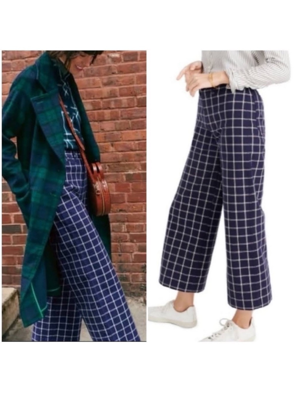 Madewell windowpane high waist pants